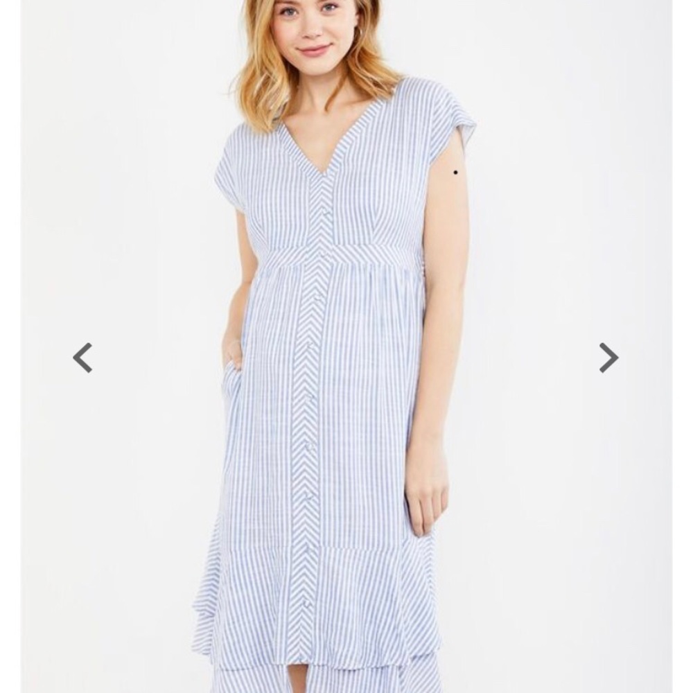 Maternity dress seersucker